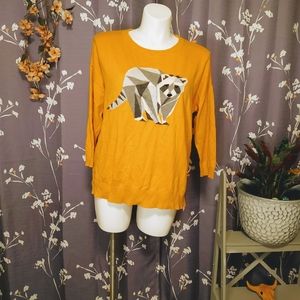 Geometric Racoon Sweater